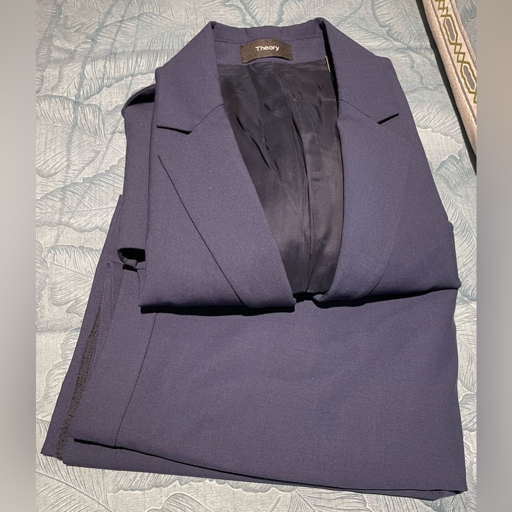 Theory | Skirt-Suit Full Set | Navy Blue | Brand New W/O Tags